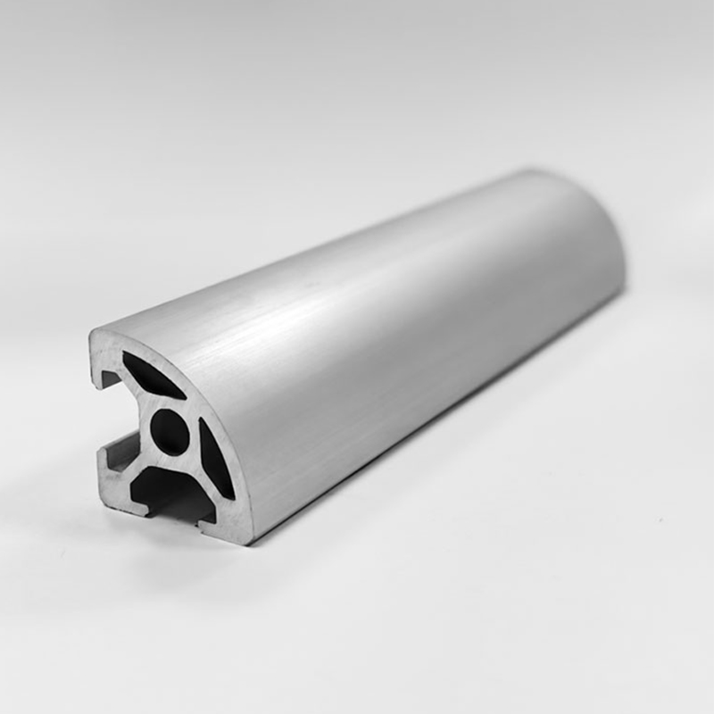 Perfil de aluminio de arco 2020R Diseño de esquina redondeada de 20×20 mm Ancho de ranura de 6 mm Acabado anodizado Resistente a impactos y estéticamente agradable